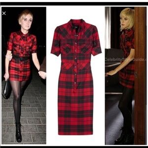 Dolce and Gabbana red and black plaid dress